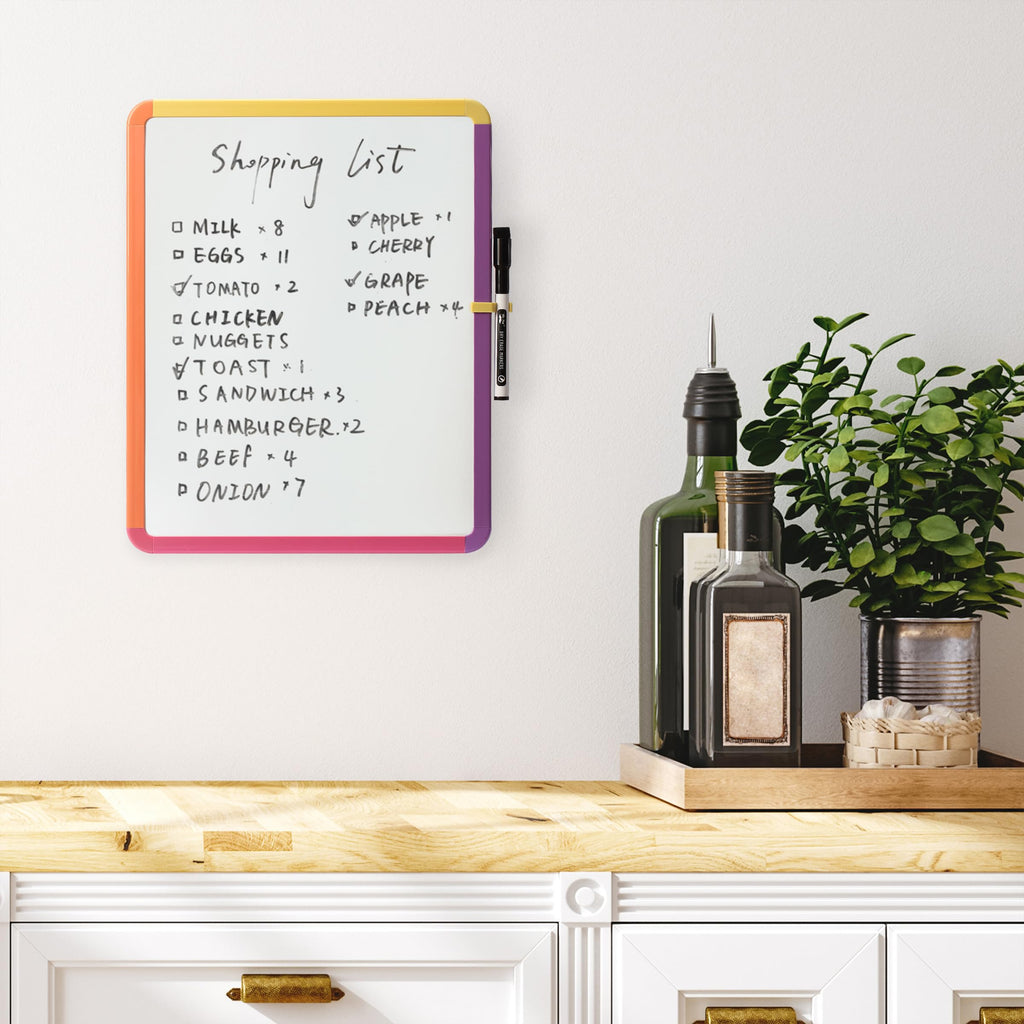 Dry Erase Board, 14â€?x 11â€?with a Black Dry Erase Marker Color Frame, Small White Board Dry Erase Whiteboard