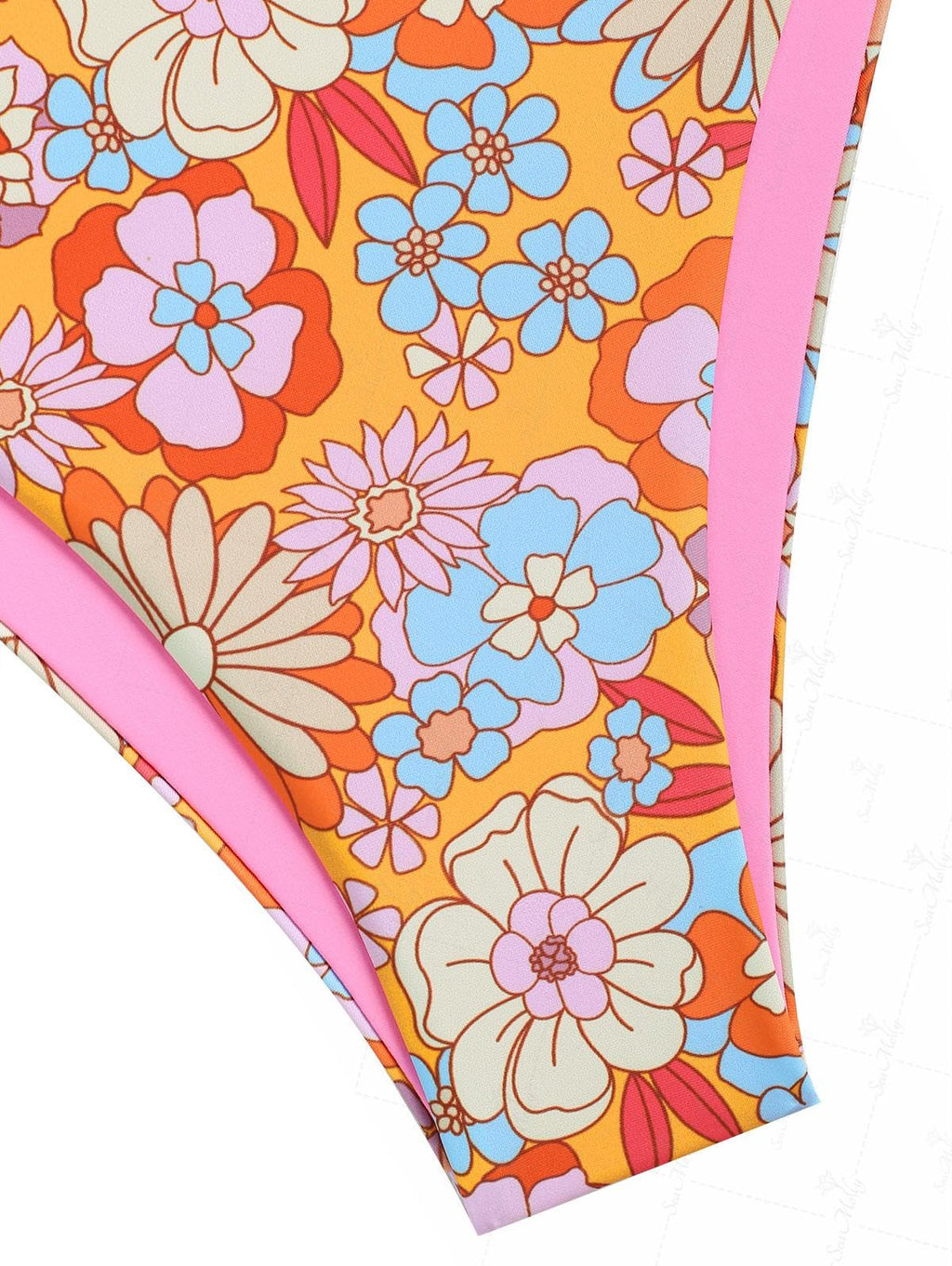 Floral Halter Tied Cheeky Tankini Set