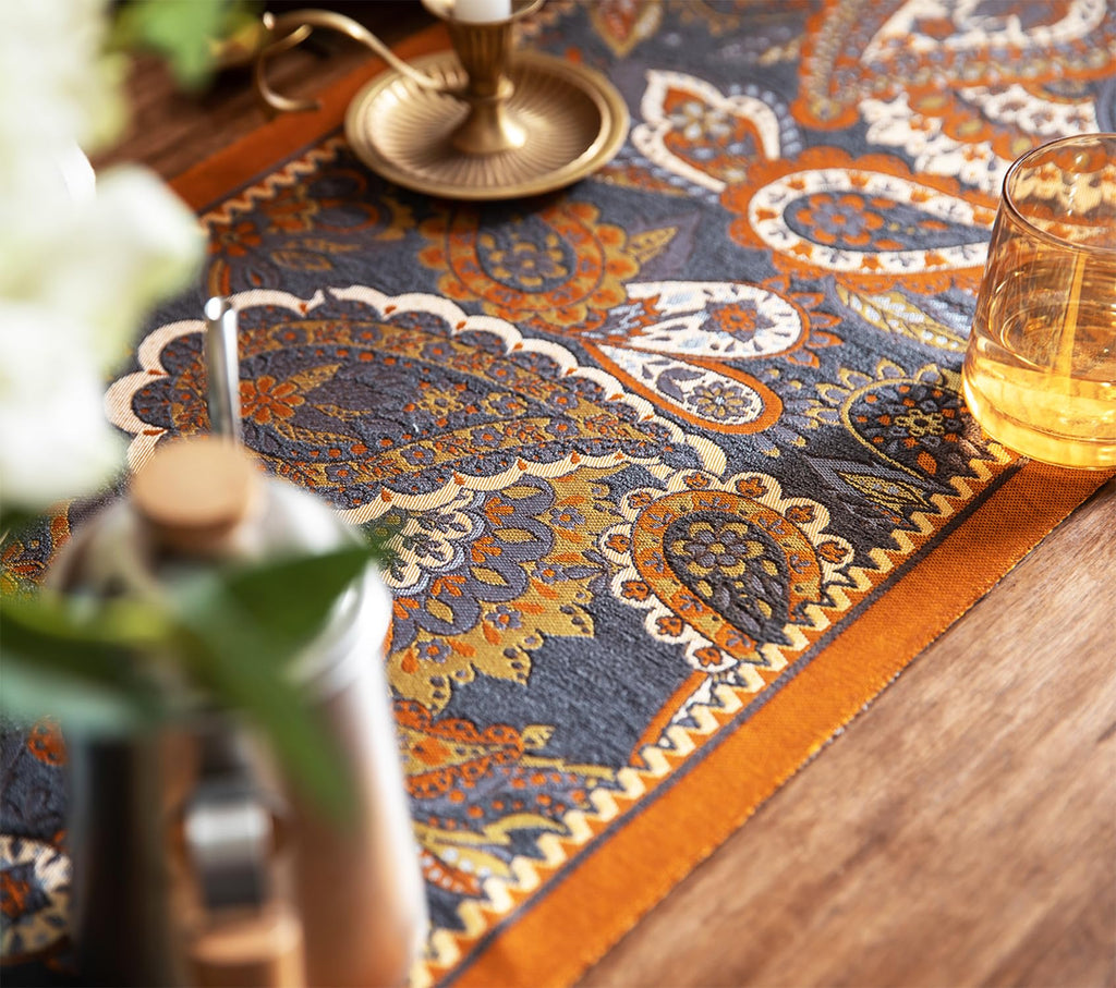 Retro-Luxury Tassels Table Runner Series for Kitchen Dining Table