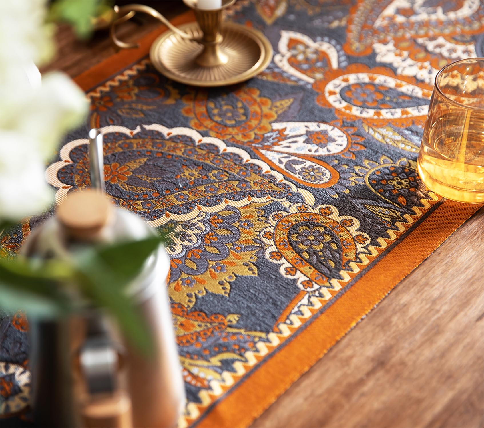 Retro-Luxury Tassels Table Runner Series for Kitchen Dining Table