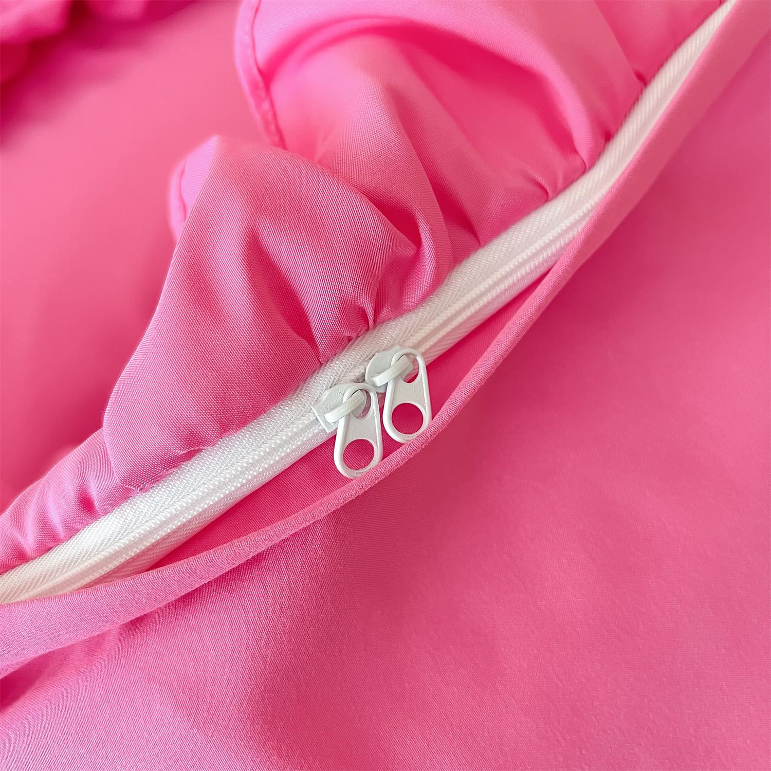 Chic Ruffle Lace Polyester Duvet Cover Set - Bedding-2 Piece Twin Duvet Cover with Zipper Closure - Ultra Soft and Light Weight