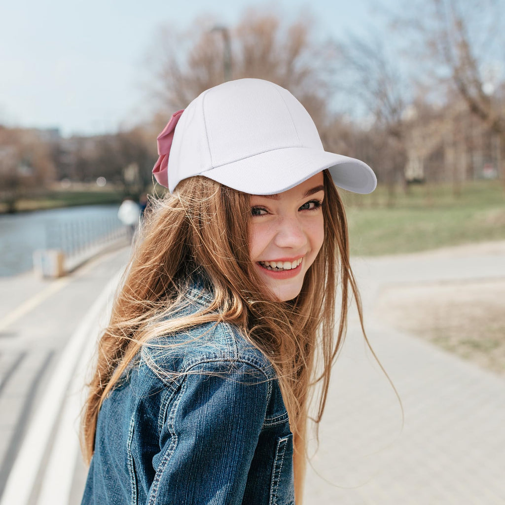 Coquette Bow-tie Summer Hat Ponytail Sun Hat Trucker Caps for Outdoor Sports Travel