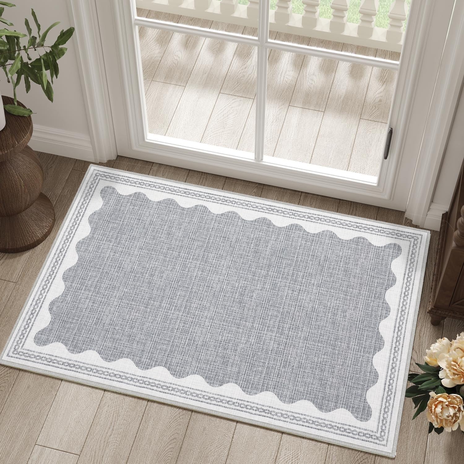 Scalloped Rug Soft Carpet