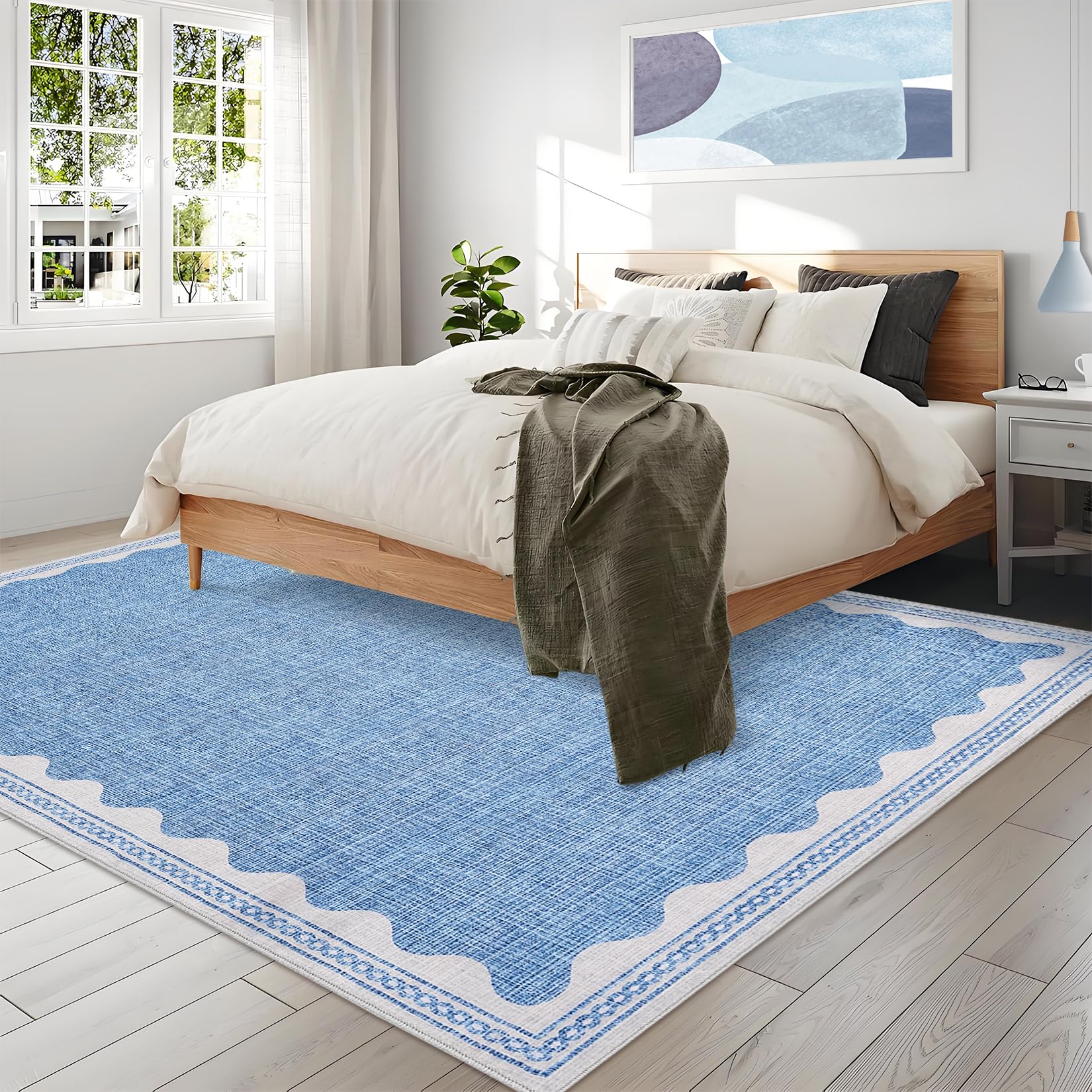 Scalloped Rug Soft Carpet