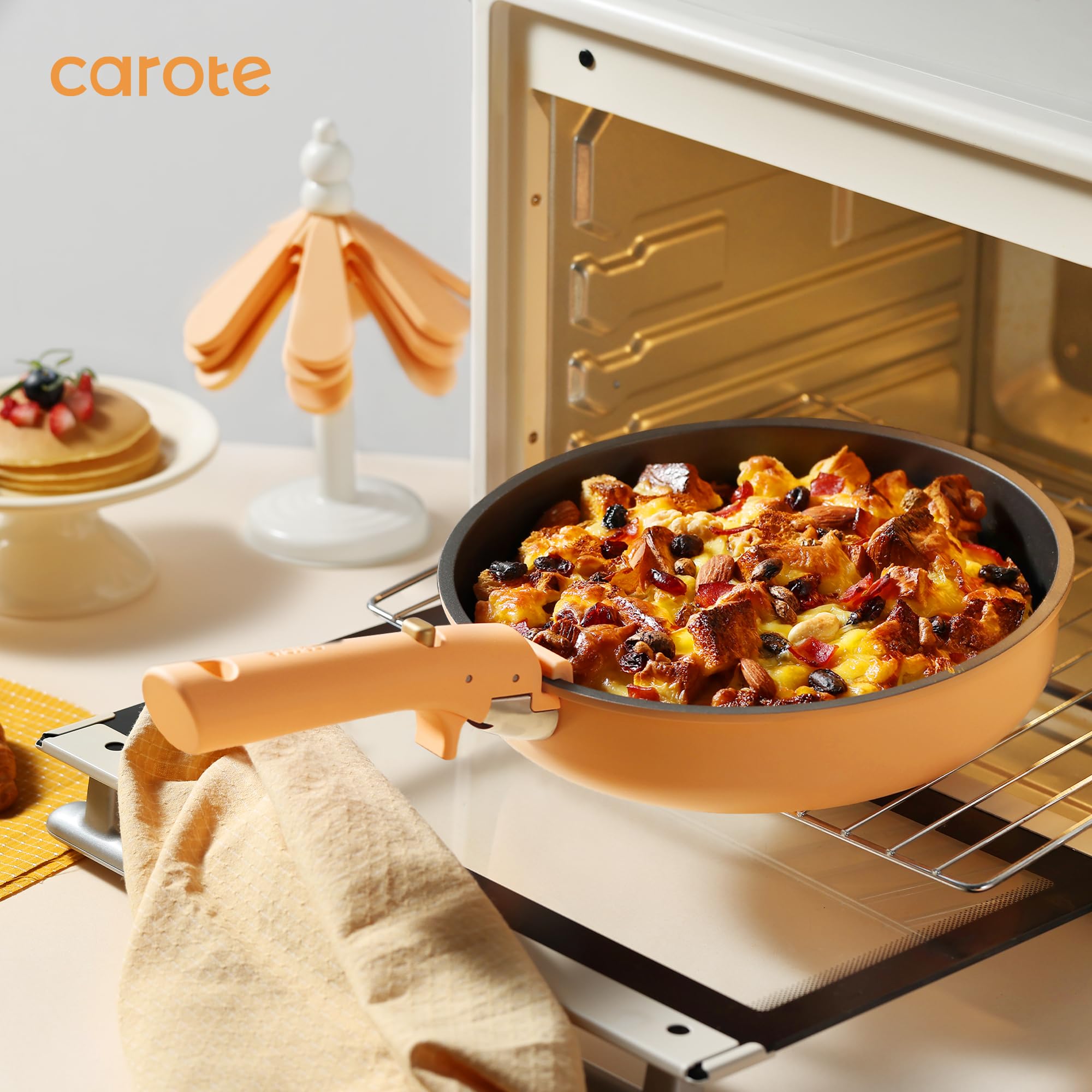 Pots and Pans Set Non Stick, Nonstick Cookware Set, Oven/Dishwasher/Fridge Safe Pots and Pans, RV Safe Cookware, 23pcs Gift Set Detachable Handle