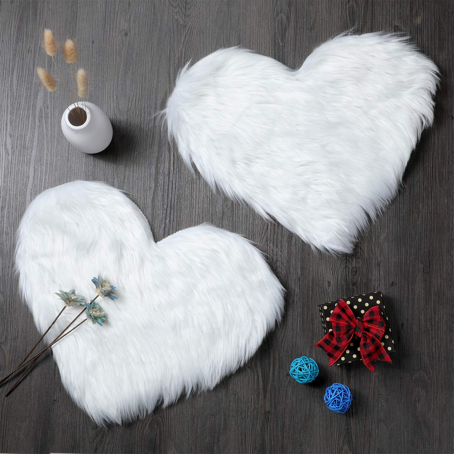 Heart Shaped Rug Faux Room Fluffy Carpe