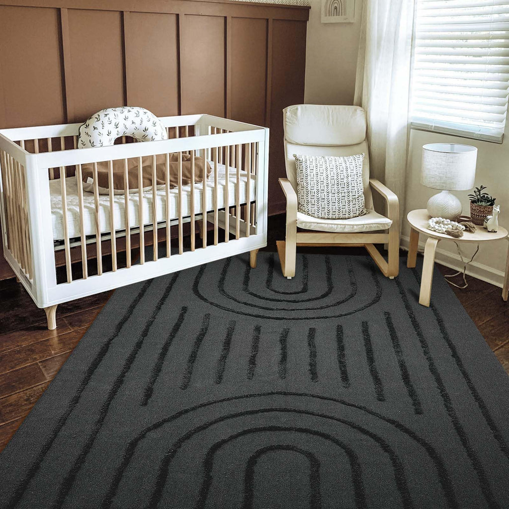 Washable Kitchen Runner Rug - Hand-Woven Bathroom Runner Rug with Tassels, Terracotta Entryway Runner Rug, Tufted Rainbow Bedroom Rug Runner, Hallway Rug for Laundry/Living Room