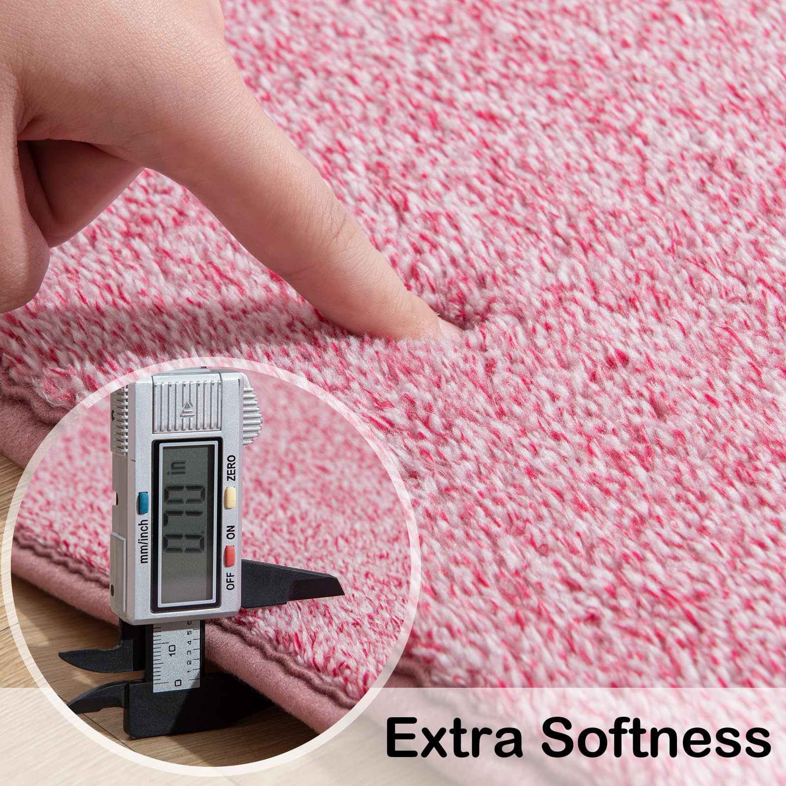 Shag Rugs with Memory Foam for Living Room Dorm, Machine Washable Carpet