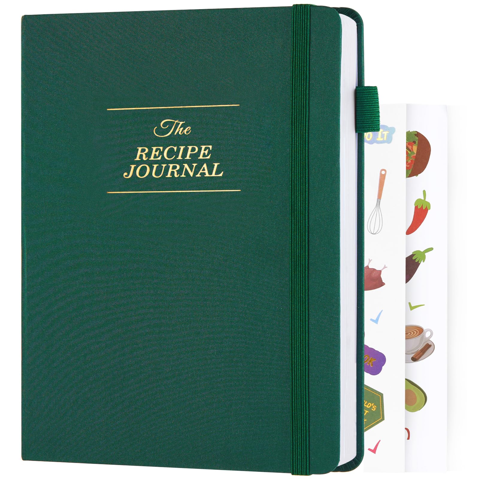 Recipe Book to Write in Your Own Recipes, Personal Cook Books to Write in and Hardcover Recipe Notebook with 2 colorful stickers for Family Recipes(A5)