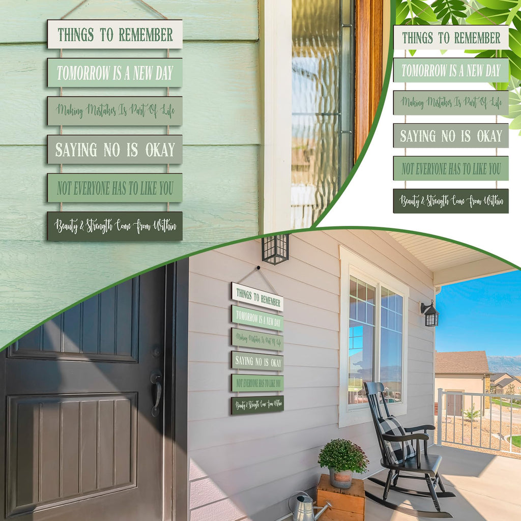 Cute Preppy Inspirational Wall Art - Positive Quotes Wall Decor Wooden Room Sign