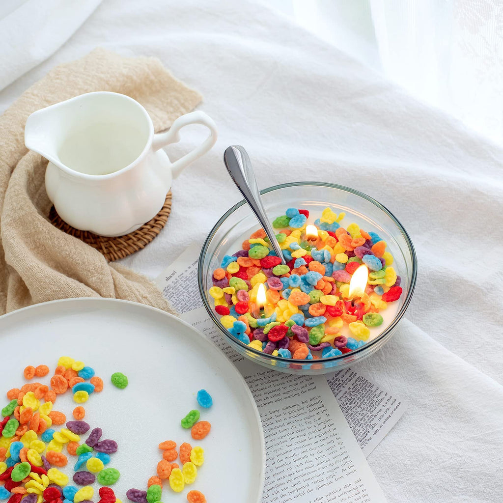 Cereal Bowl with Metal Spoon Scented Soy Candle
