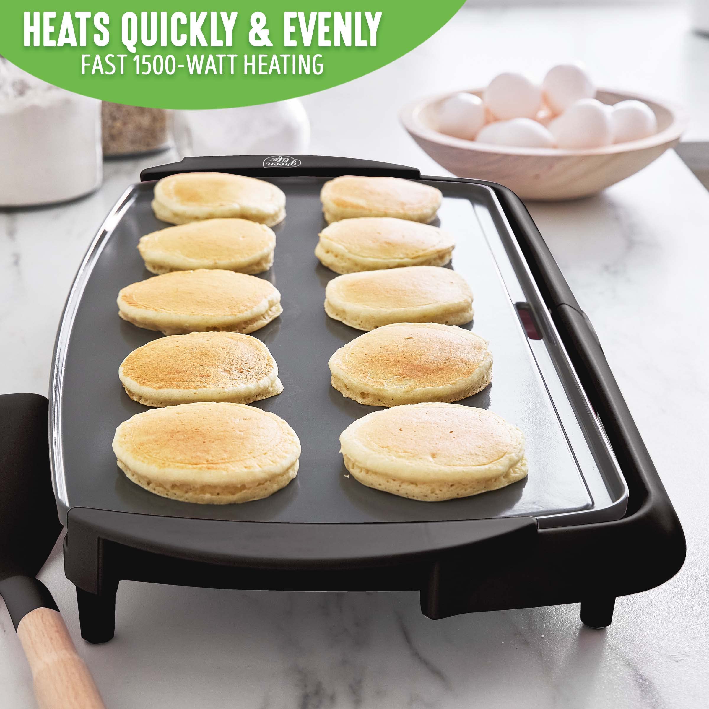 Extra Large 20â€?Electric Griddle, Non-Toxic PFAS & PFOA-Free Ceramic Nonstick, Temperature Control, Quick Even Heating, Removable Drip Tray, Pancakes, Eggs, Sausage, Easy Clean