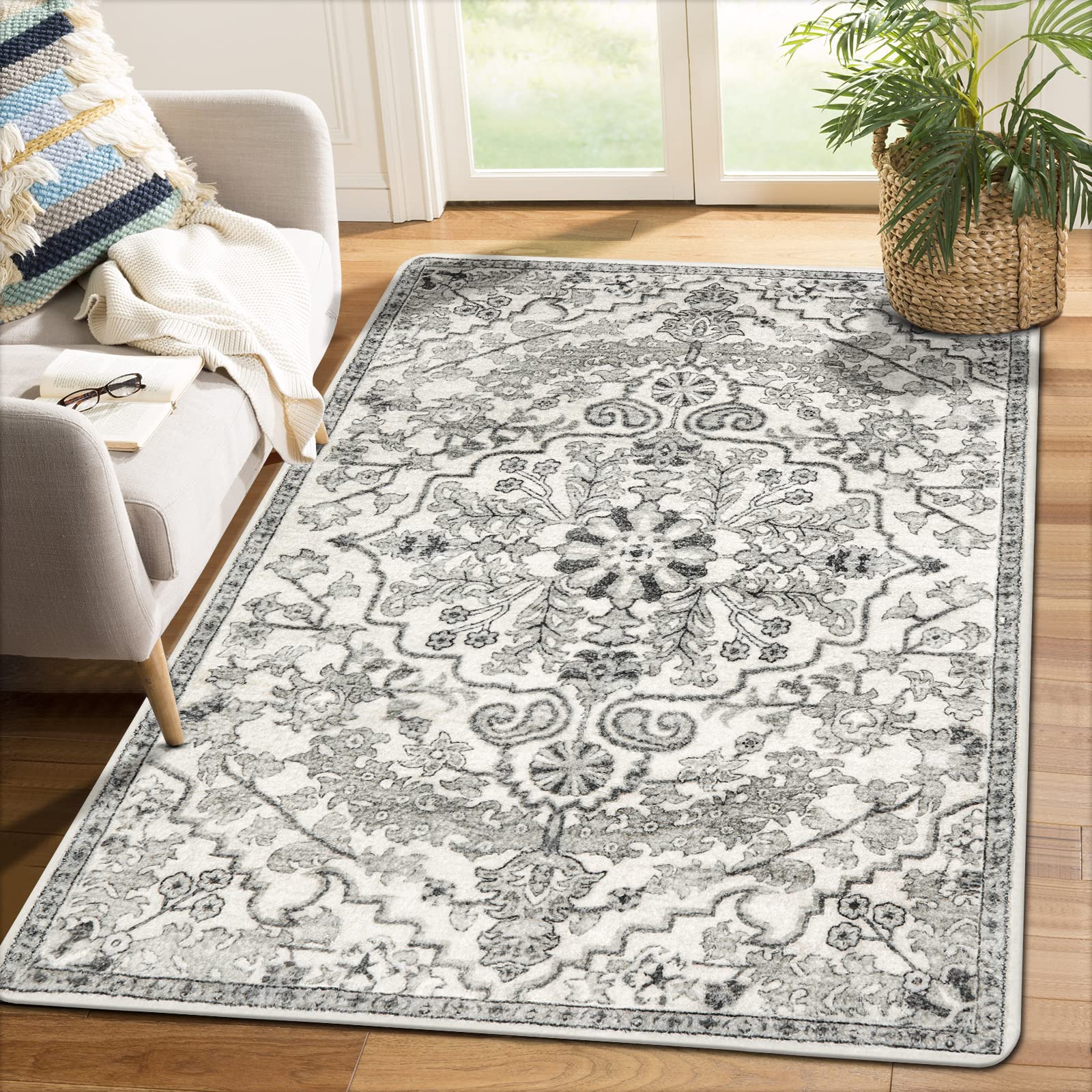 Floral Bohemian Medallion Area Rugs