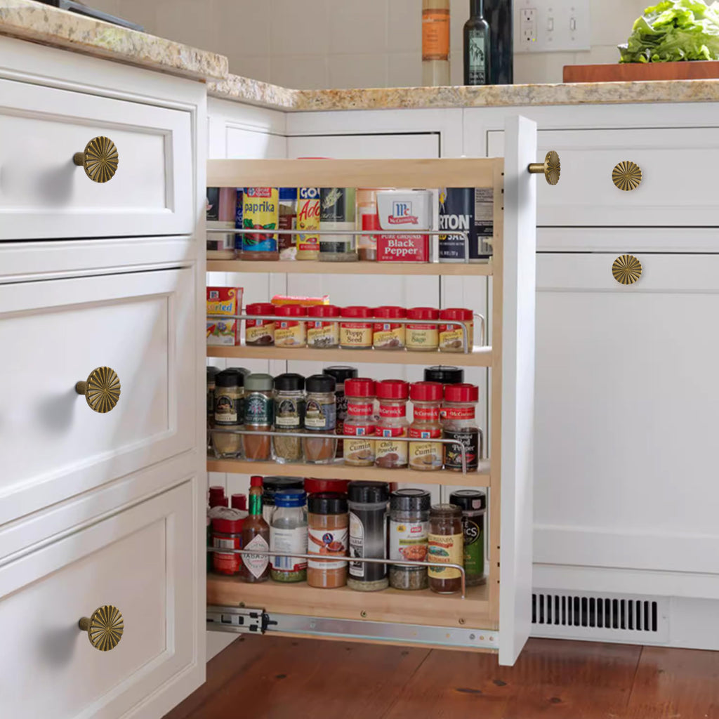 Gold Cabinet Pulls Cup Flat Drawer Handles Sunflower Handle Unique Hardware for Furniture Door Wardrobe Hardware