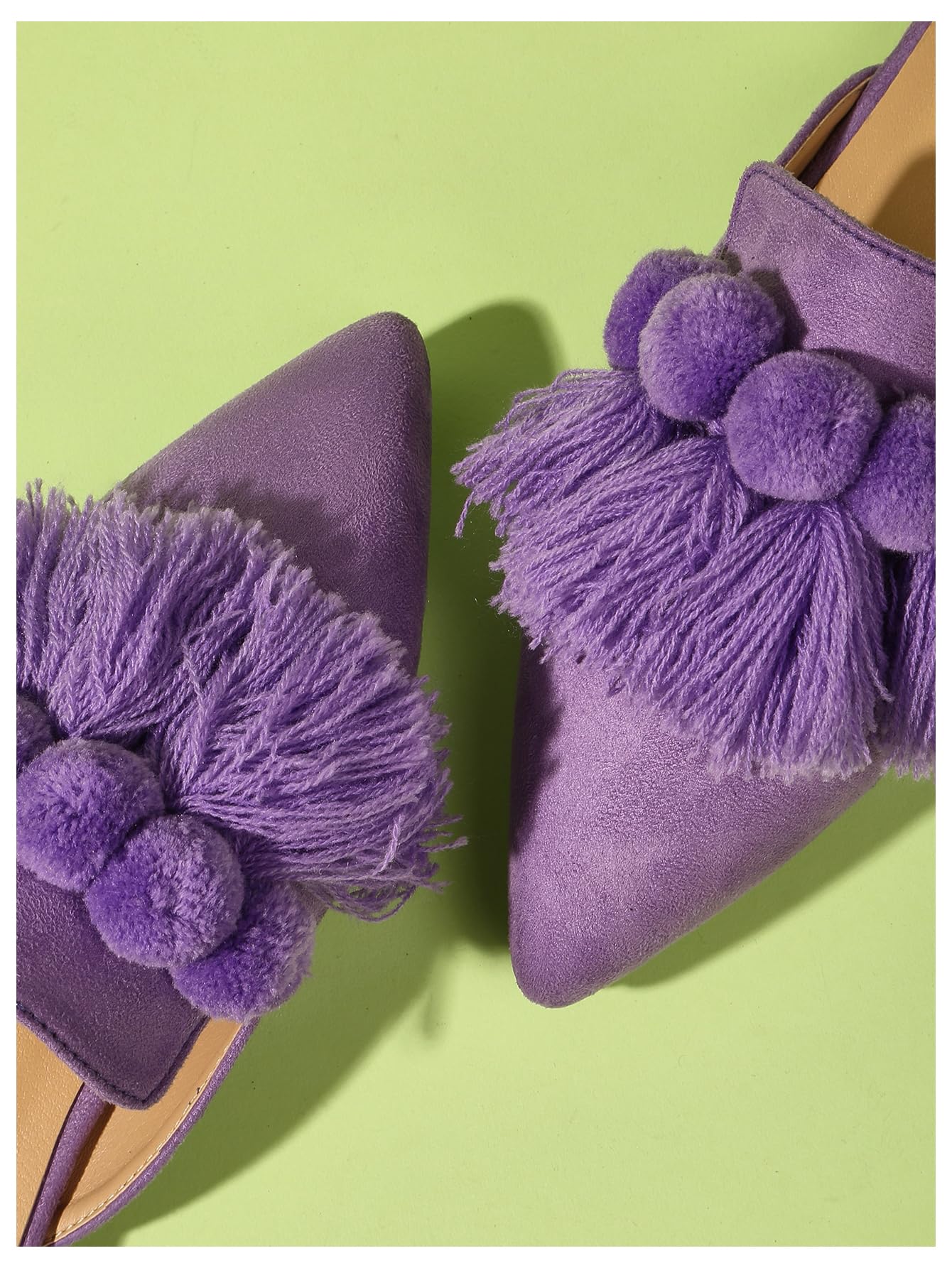 Women's Dress Shoes Slip On Flats Comfortable Pointed Toe Mules Dressy Casual Loafers Shoes