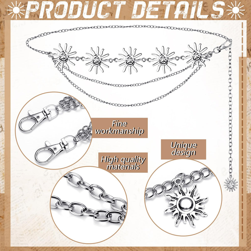 Multi-Layer Chain Belt â€?5-Piece Hip Hop Metal Wallet Chains for Jeans & Pants