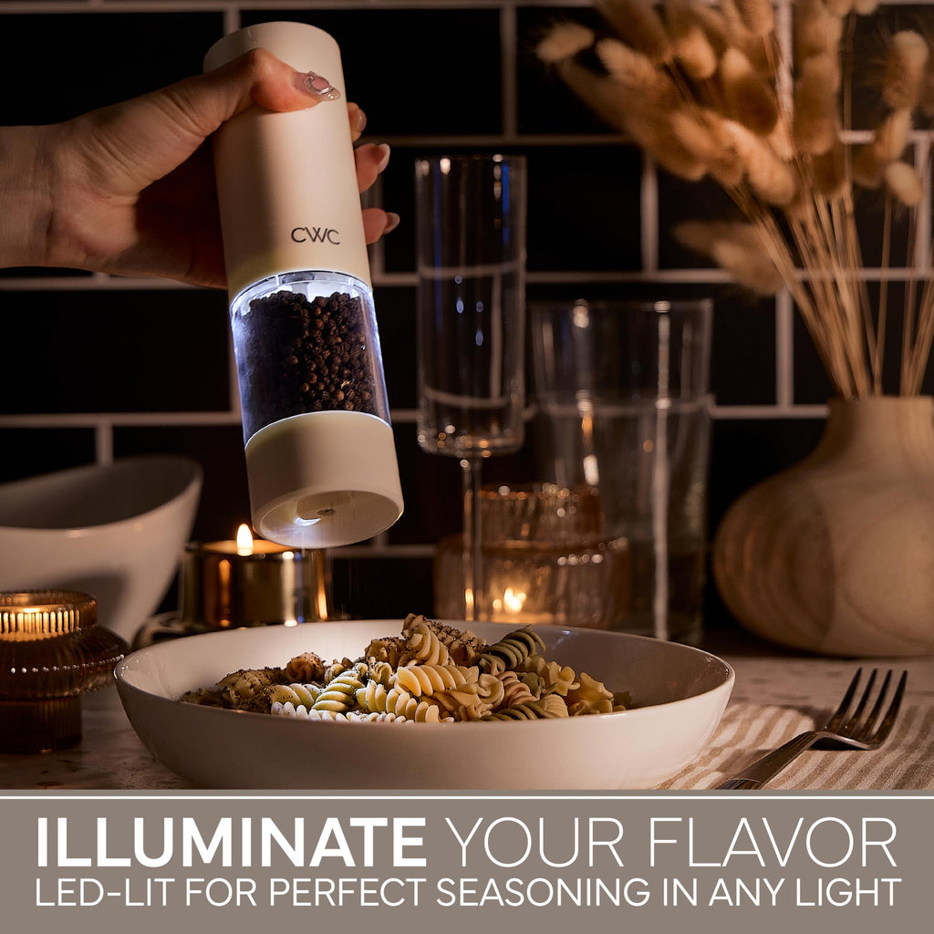 Electric Pepper & Salt Shaker Set of 2 Grinders