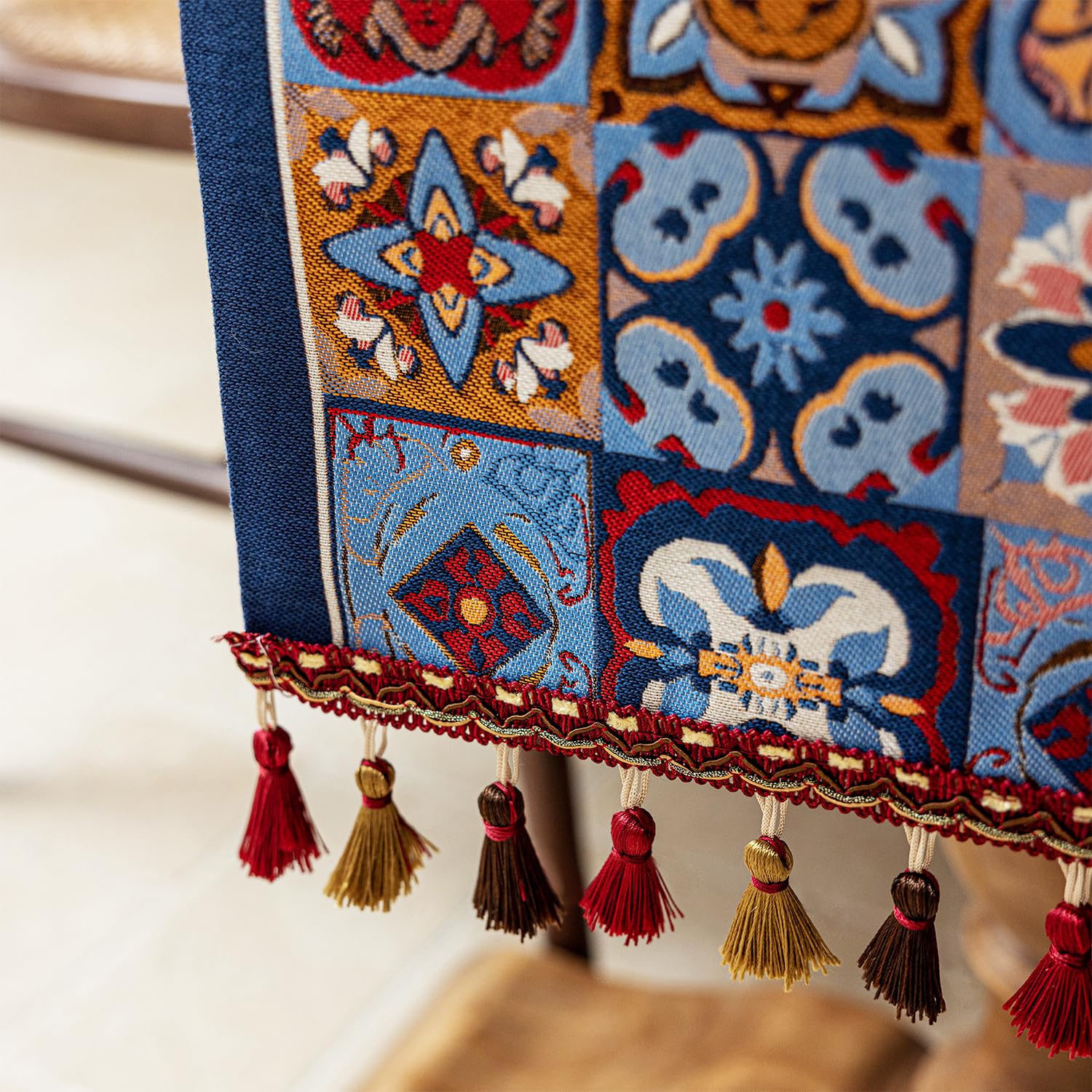 Retro-Luxury Tassels Table Runner Series for Kitchen Dining Table