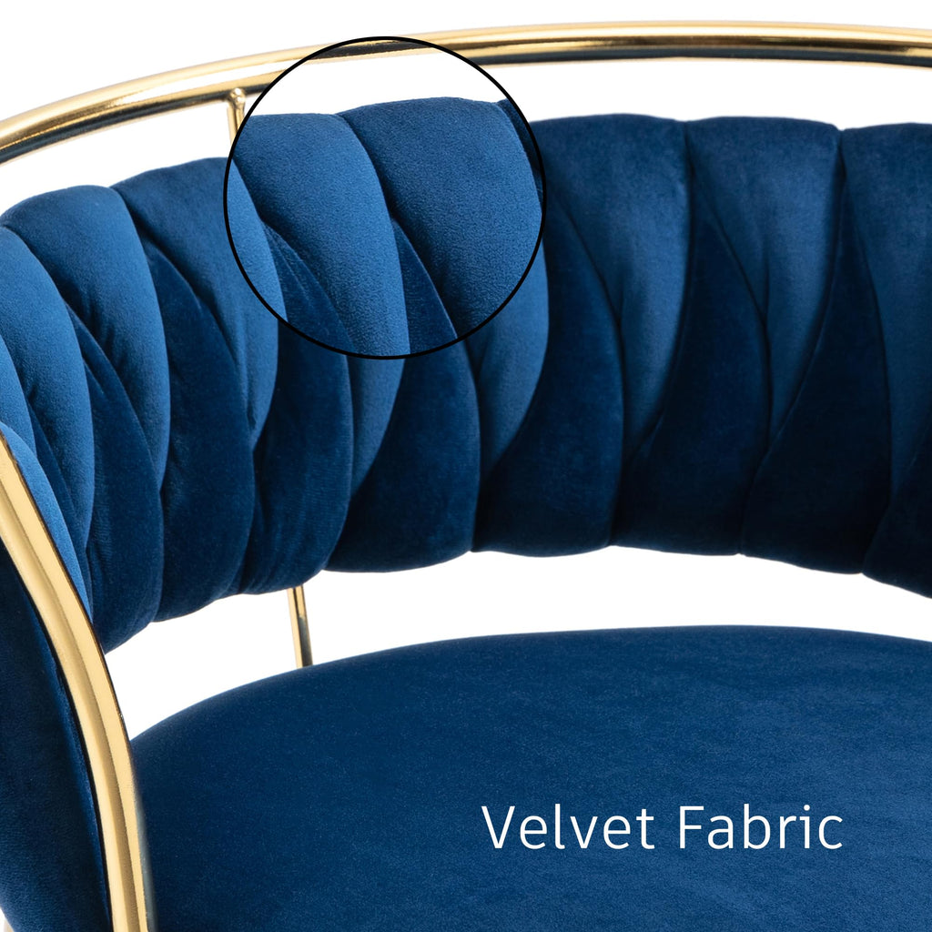 Velvet Swivel Bar Stools, Adjustable Counter Height Bar Chairs with Low Back & Footrest, Modern Gold Bar Stools for Kitchen Island, Bar Pub