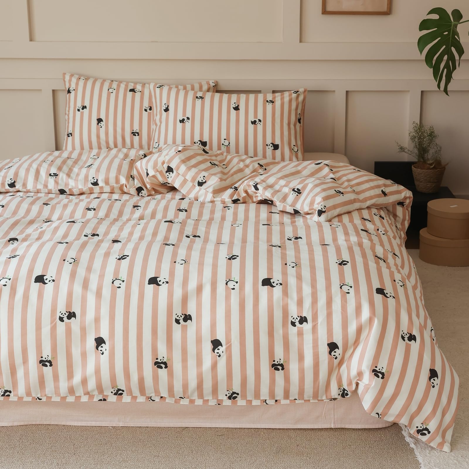 Cute Duvet Cover Sets 100% Cotton Bedding Comforter Cover Full 2 Pillowcases