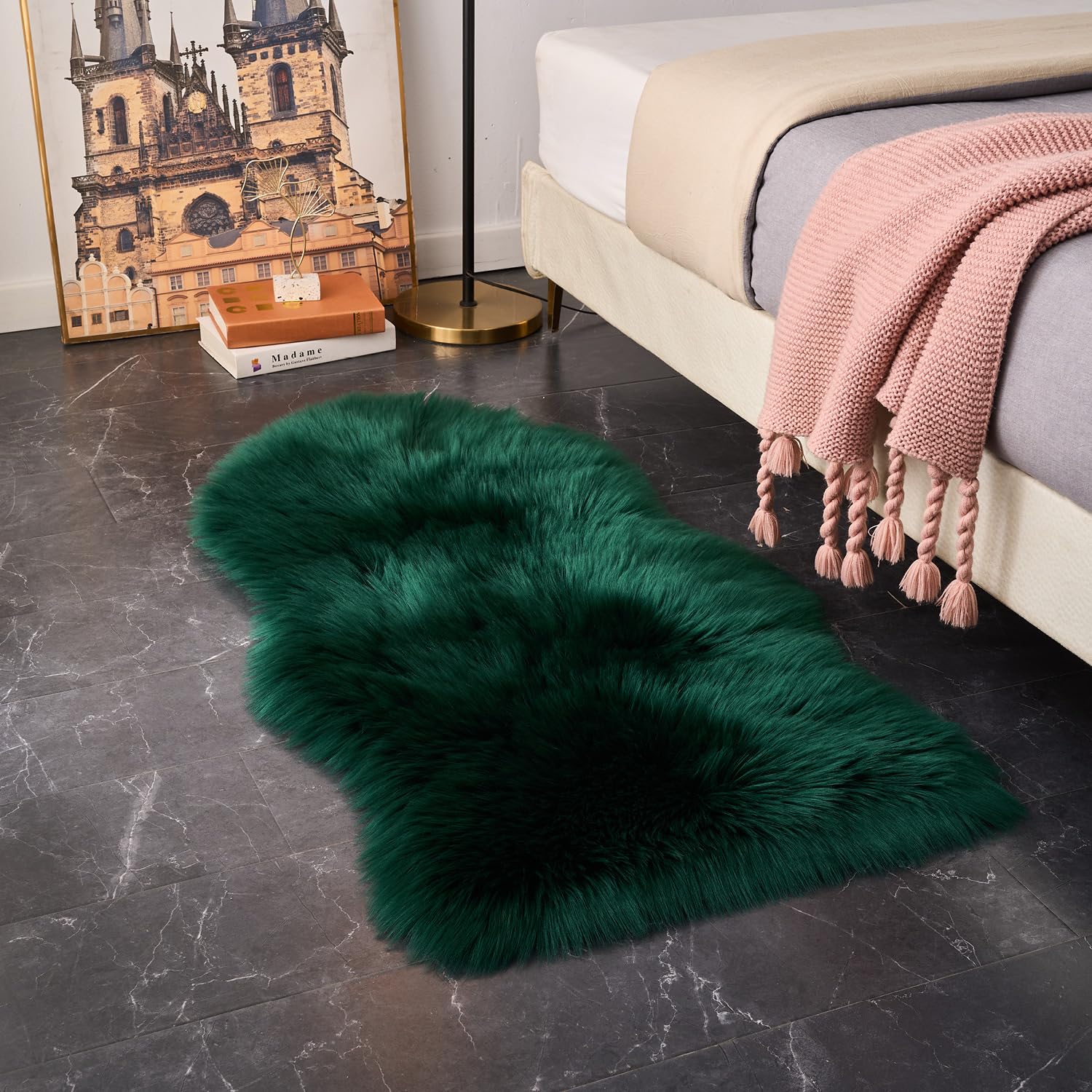 Ultra Soft Faux Fluffy/Fuzzy Shaggy Area Rug - Fur Chair Cover Seat Pad
