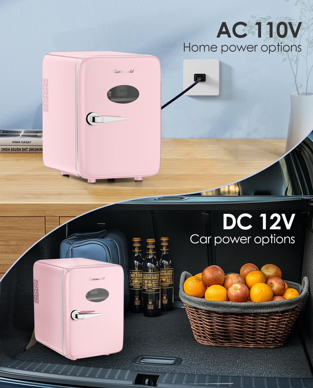 Skincare Fridge - Makeup Fridge for Refrigerating Skincare and Food, Mini Fridge Cooler and Warmer