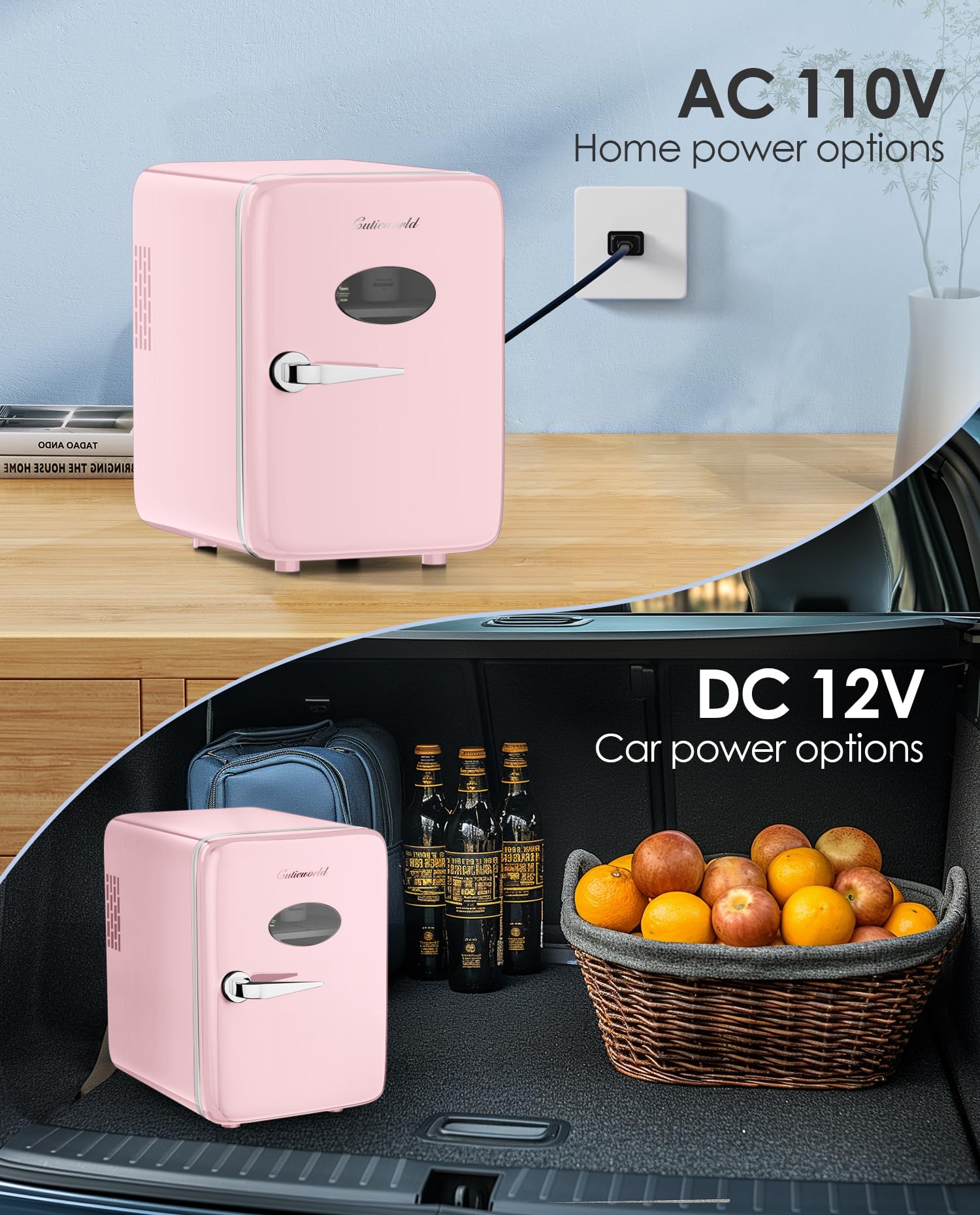 Skincare Fridge - Makeup Fridge for Refrigerating Skincare and Food, Mini Fridge Cooler and Warmer