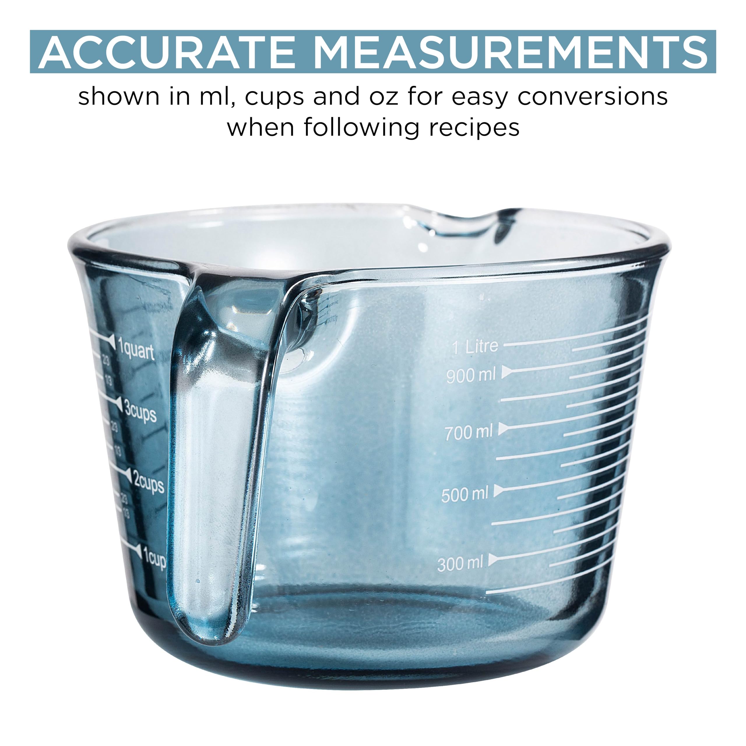 Glass Measuring Cups - Ideal for Cooking and Baking