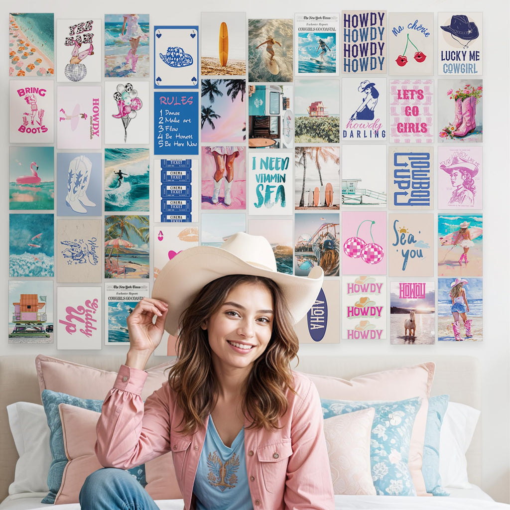Preppy Aesthetic Wall Collage Kit â€?Cute Posters for Girls' Bedroom Decor