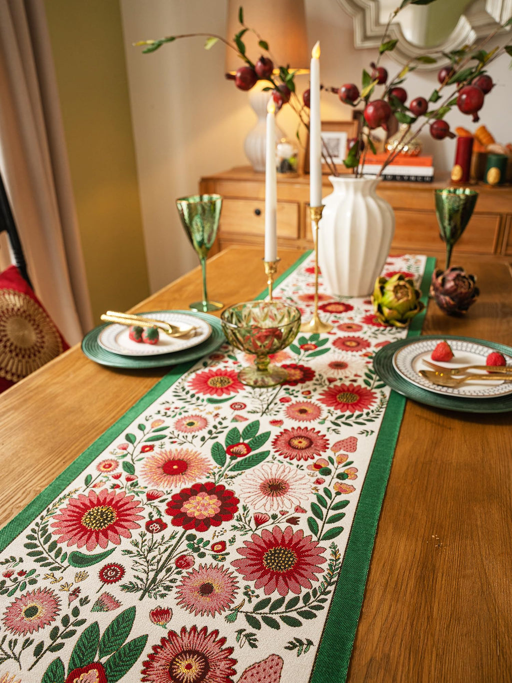Retro-Luxury Tassels Table Runner Series for Kitchen Dining Table