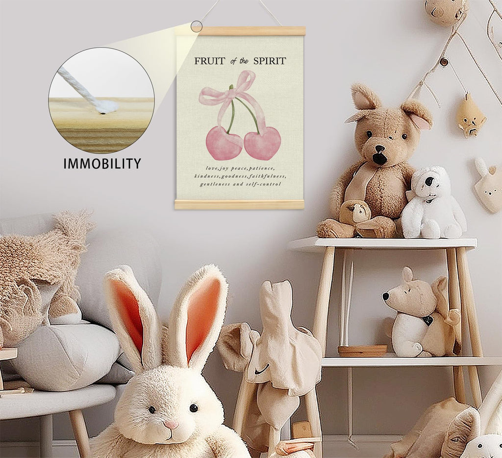 Trendy Bows Pink Coquette Scripture Wall Art Poster Hanger Frame, Christian Bible Verses Posters Wall Art Decor