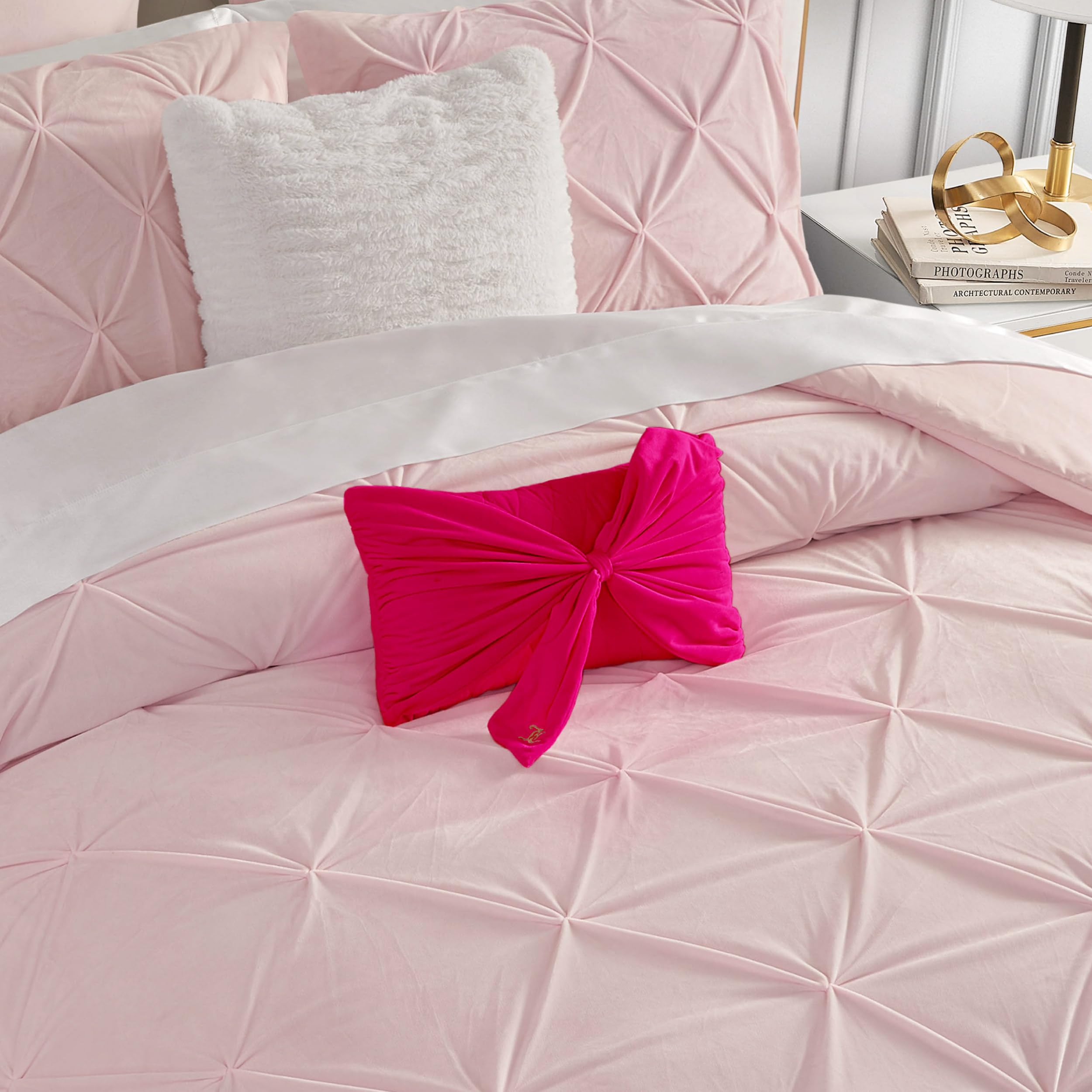 Juicy Couture Rectangle 1-Piece Living Room and Bedroom Décor, Decorative Accent, Premium Reversible Throw Pillow