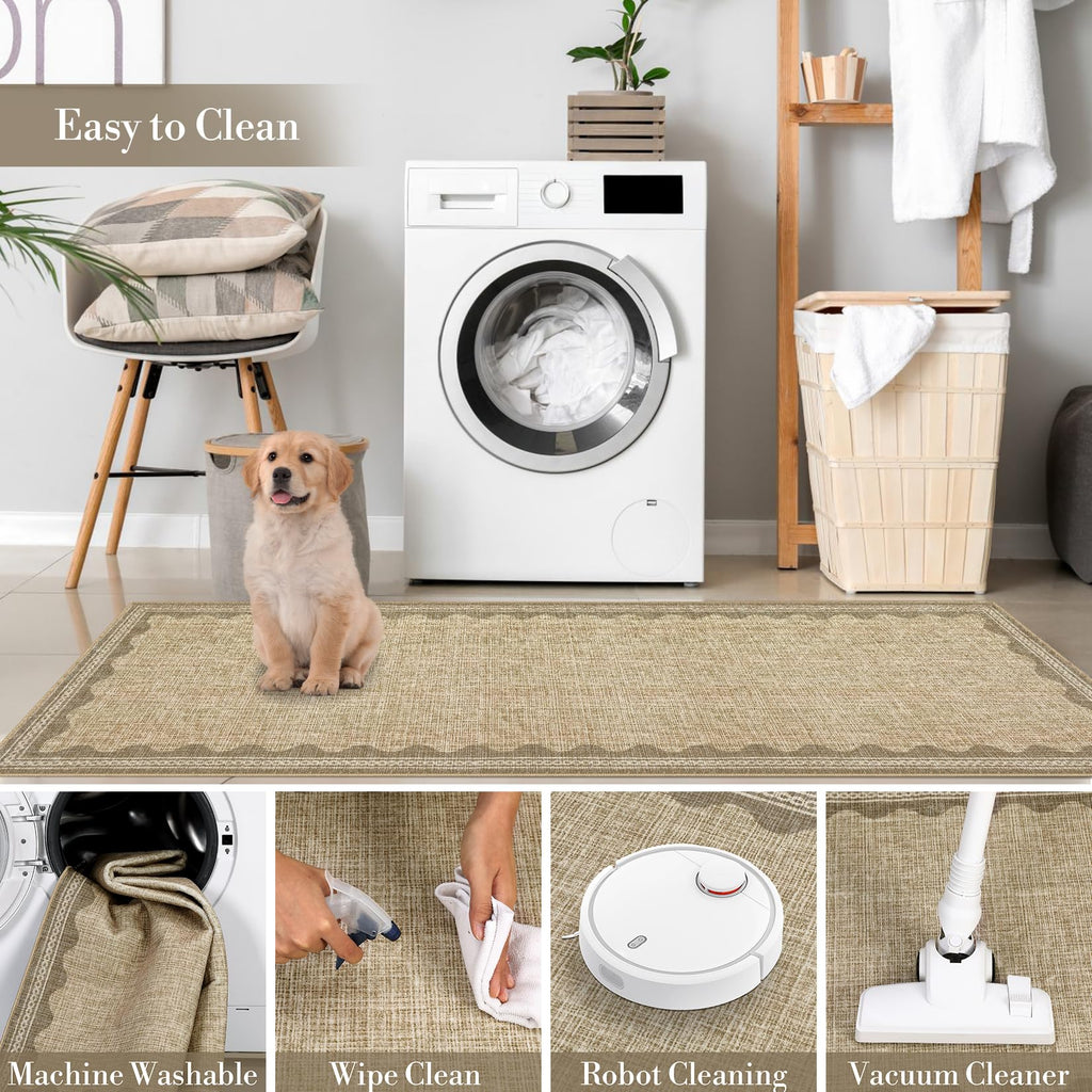 Scalloped Rug Soft Carpet