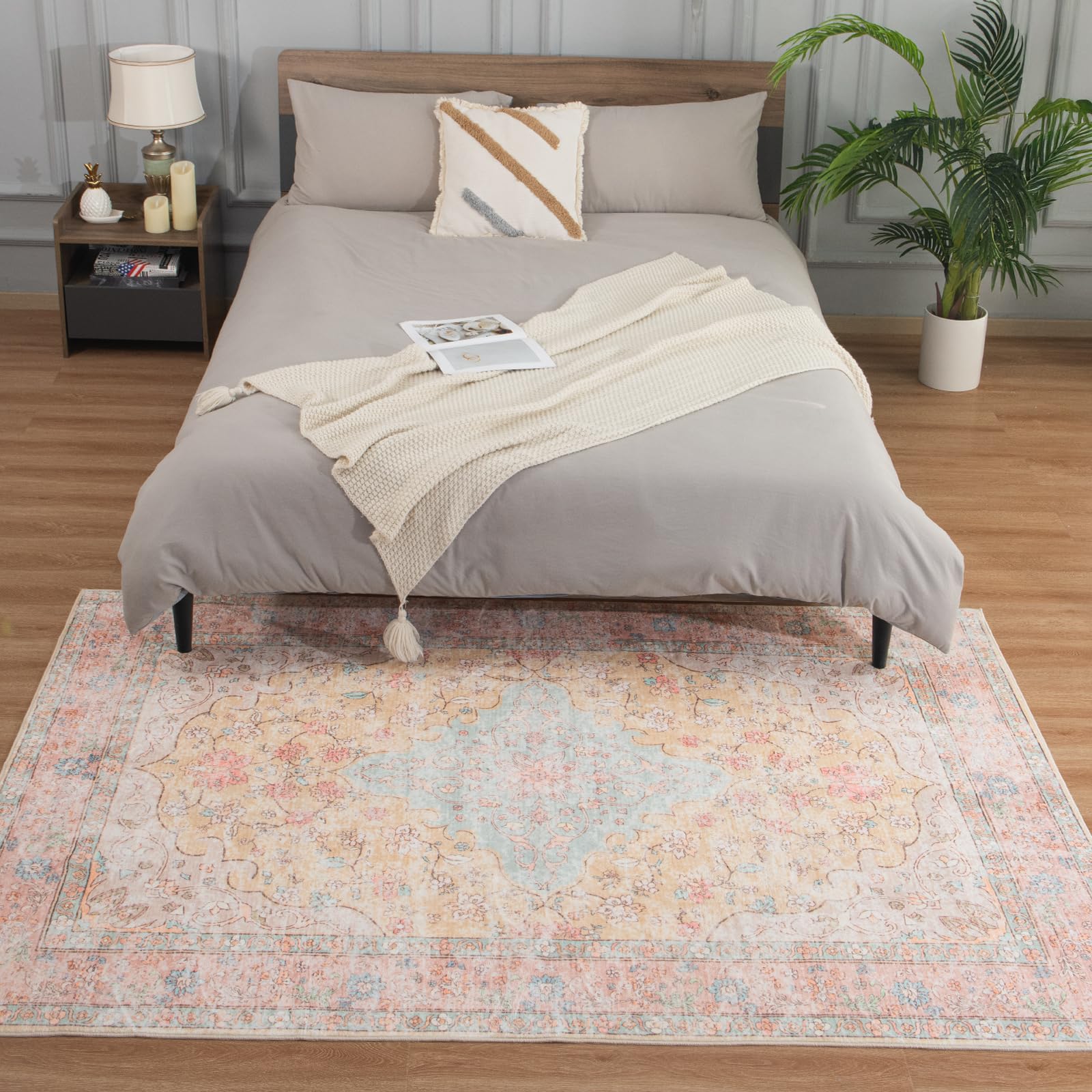 Non Slip Machine Washable Large Living Room Rug