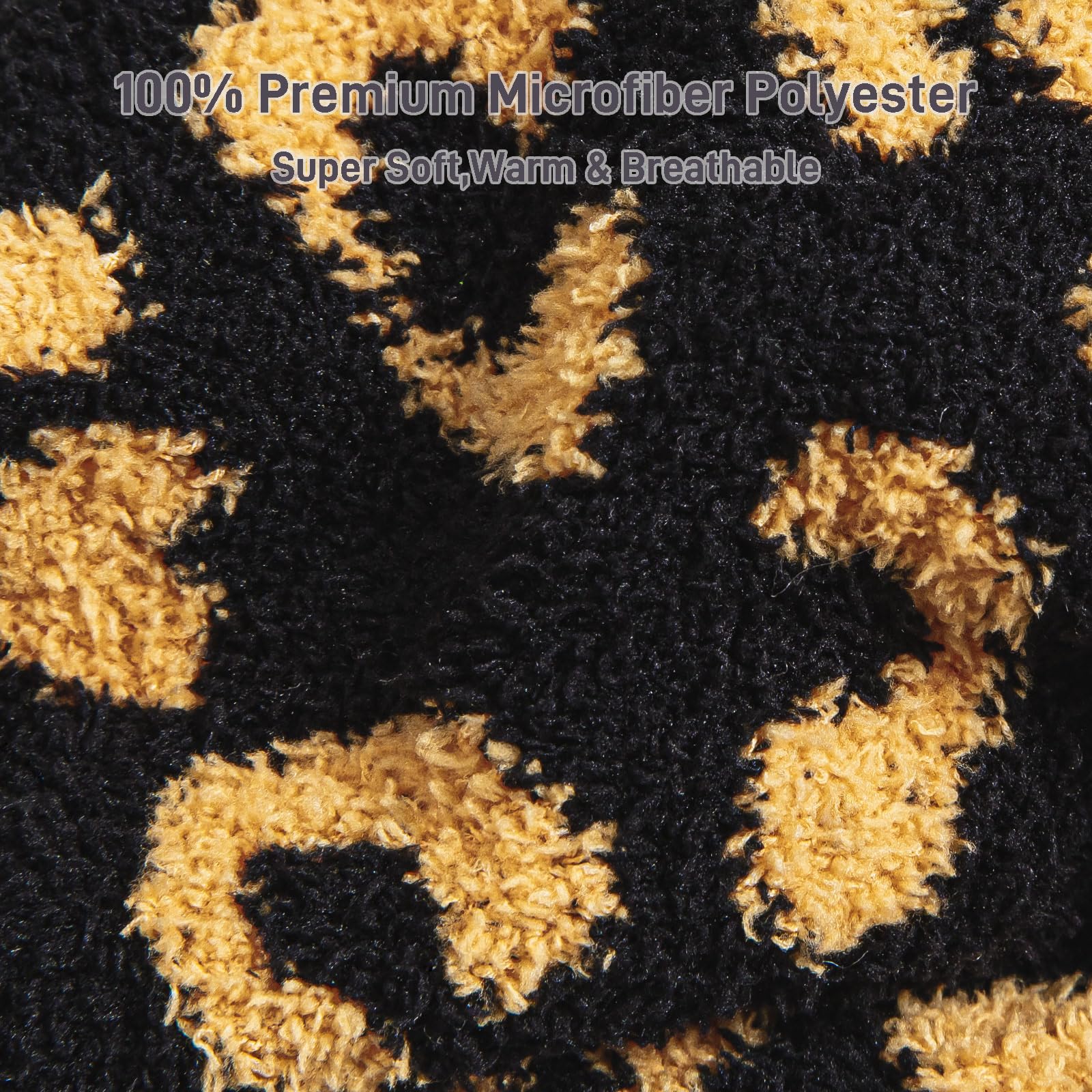 Fuzzy Socks for Women Leopard Print,Microfiber Cozy Socks Fluffy Warm Socks for Women, Luxury Gifts for Women