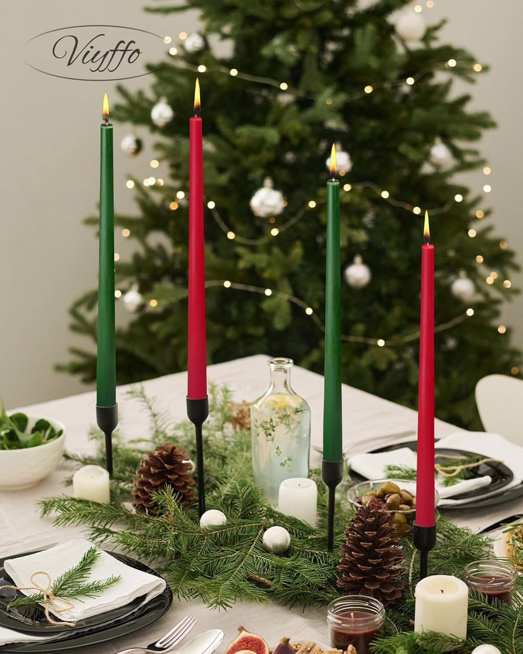Taper Candles Unscented Smokeless Long Tall Tapered Candle for Candlesticks SticksHome Decor Dinner