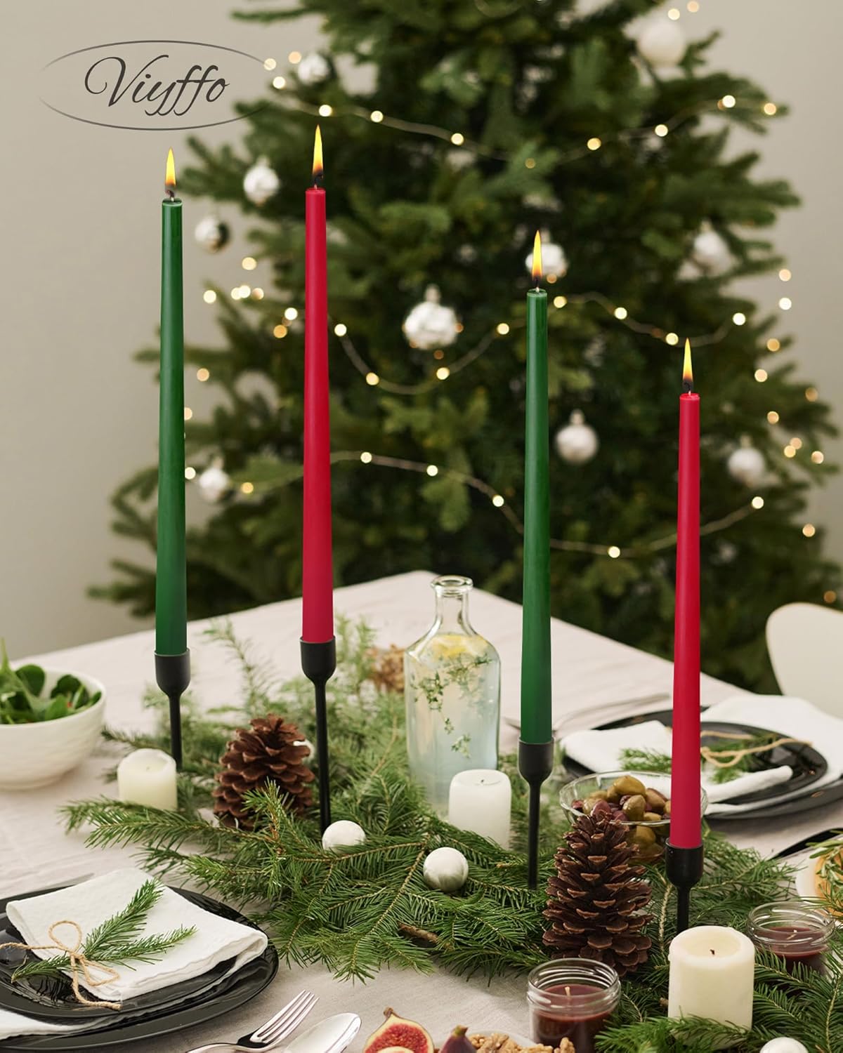 Taper Candles Unscented Smokeless Long Tall Tapered Candle for Candlesticks SticksHome Decor Dinner