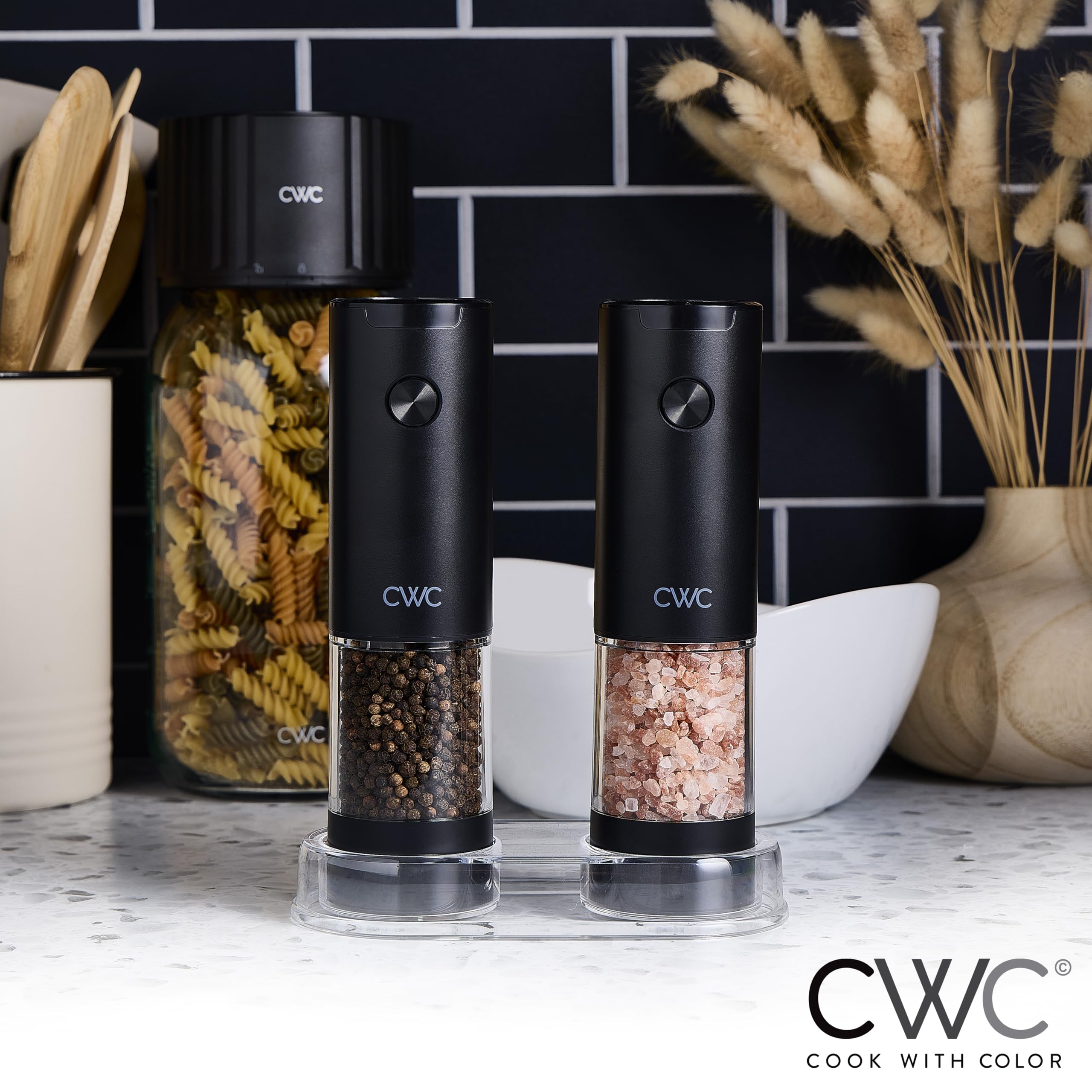 Electric Pepper & Salt Shaker Set of 2 Grinders