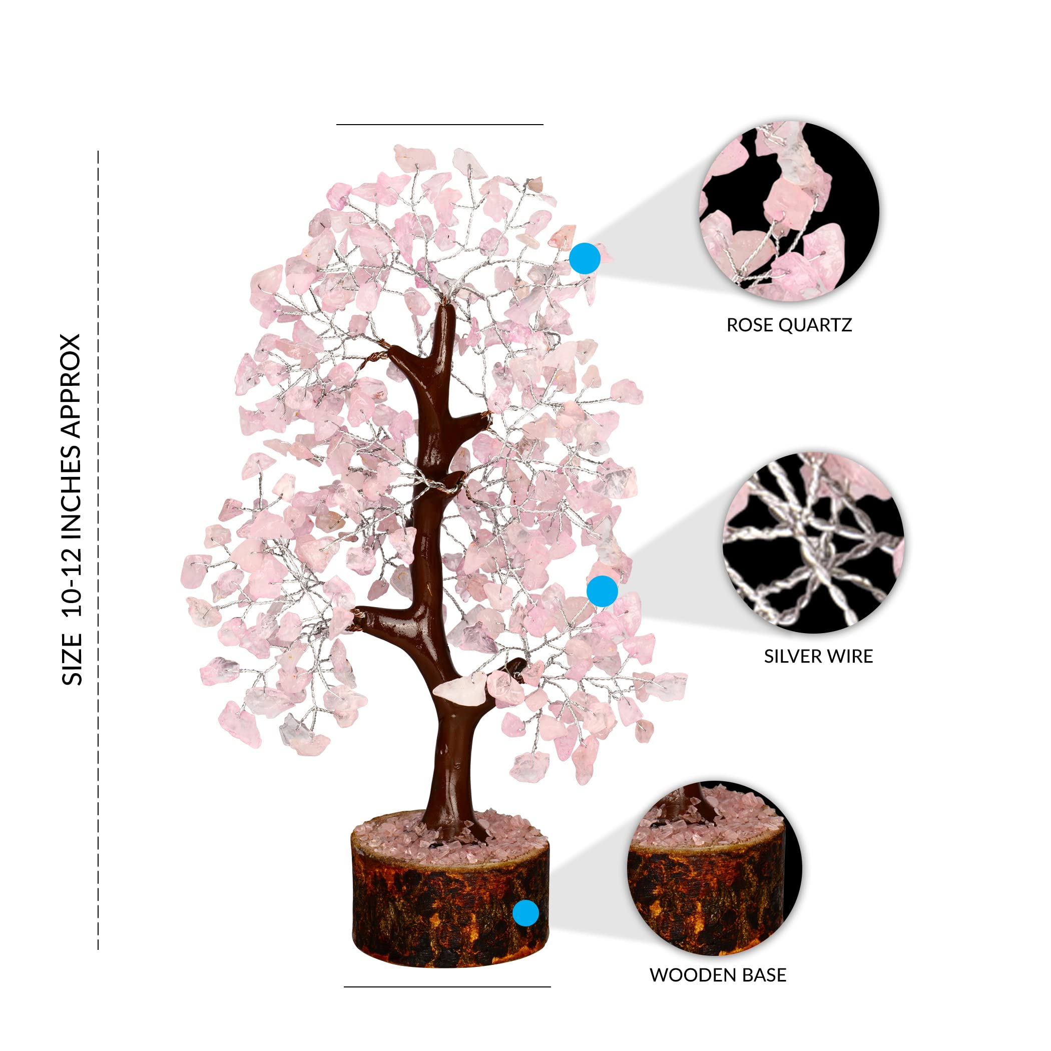 Rose Quartz Crystals Good Luck Money Tree