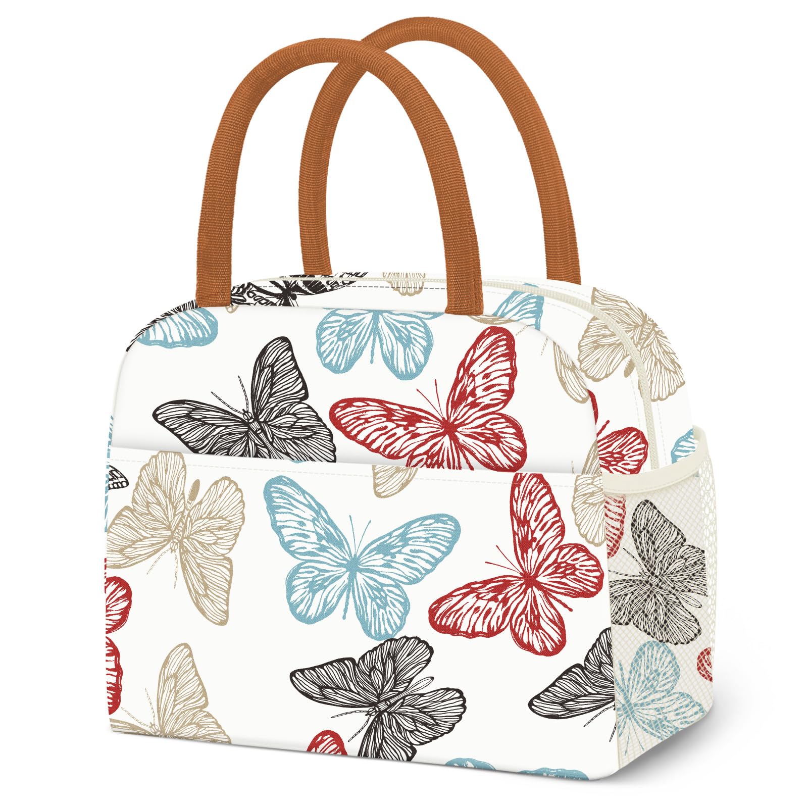 Reusable Insulated Lunch Tote Bag,Leakproof Food Handbags Case High Capacity