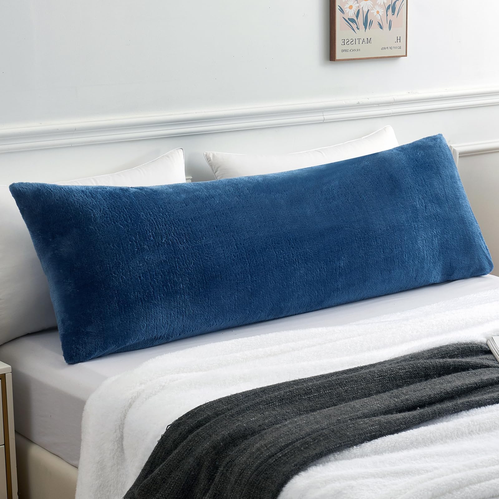 Faux Fur Pillow Cases Set of 2, Luxury Ultra Soft Fuzzy Pillowcases, Fluffy Plush Velvet Pillow Covers with Zipper, Cozy Warmth and No Shedding