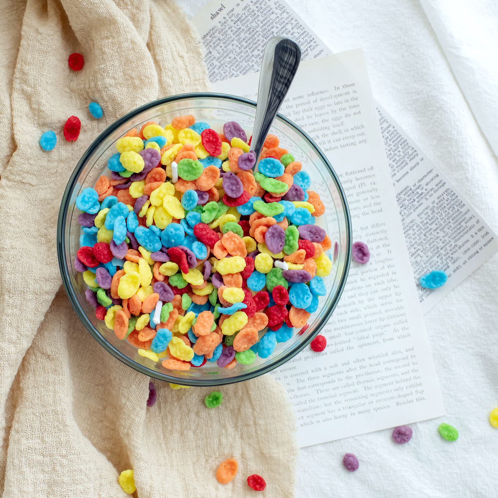 Cereal Bowl with Metal Spoon Scented Soy Candle
