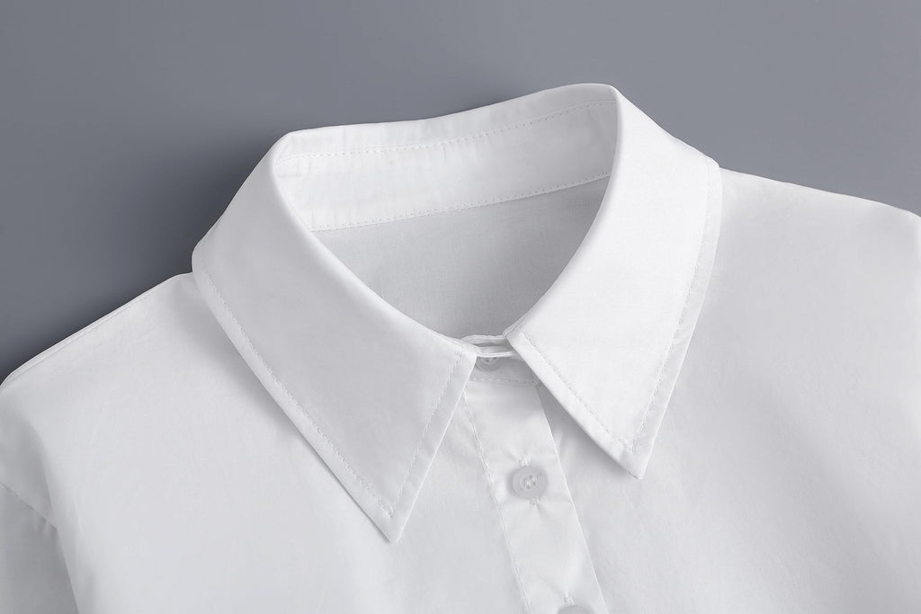 Fake Collar Long Sleeves Detachable Blouse False Collar Half Shirt Blouse Collar