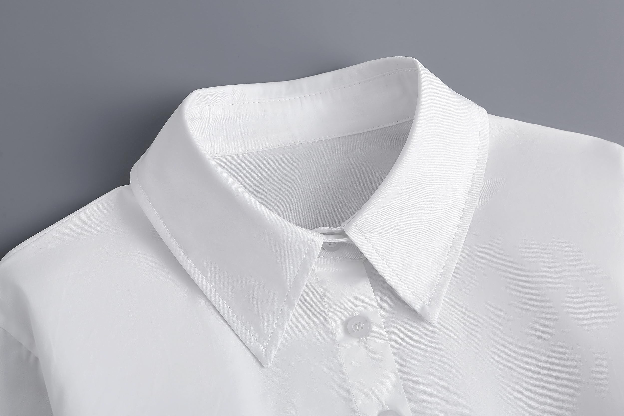 Fake Collar Long Sleeves Detachable Blouse False Collar Half Shirt Blouse Collar