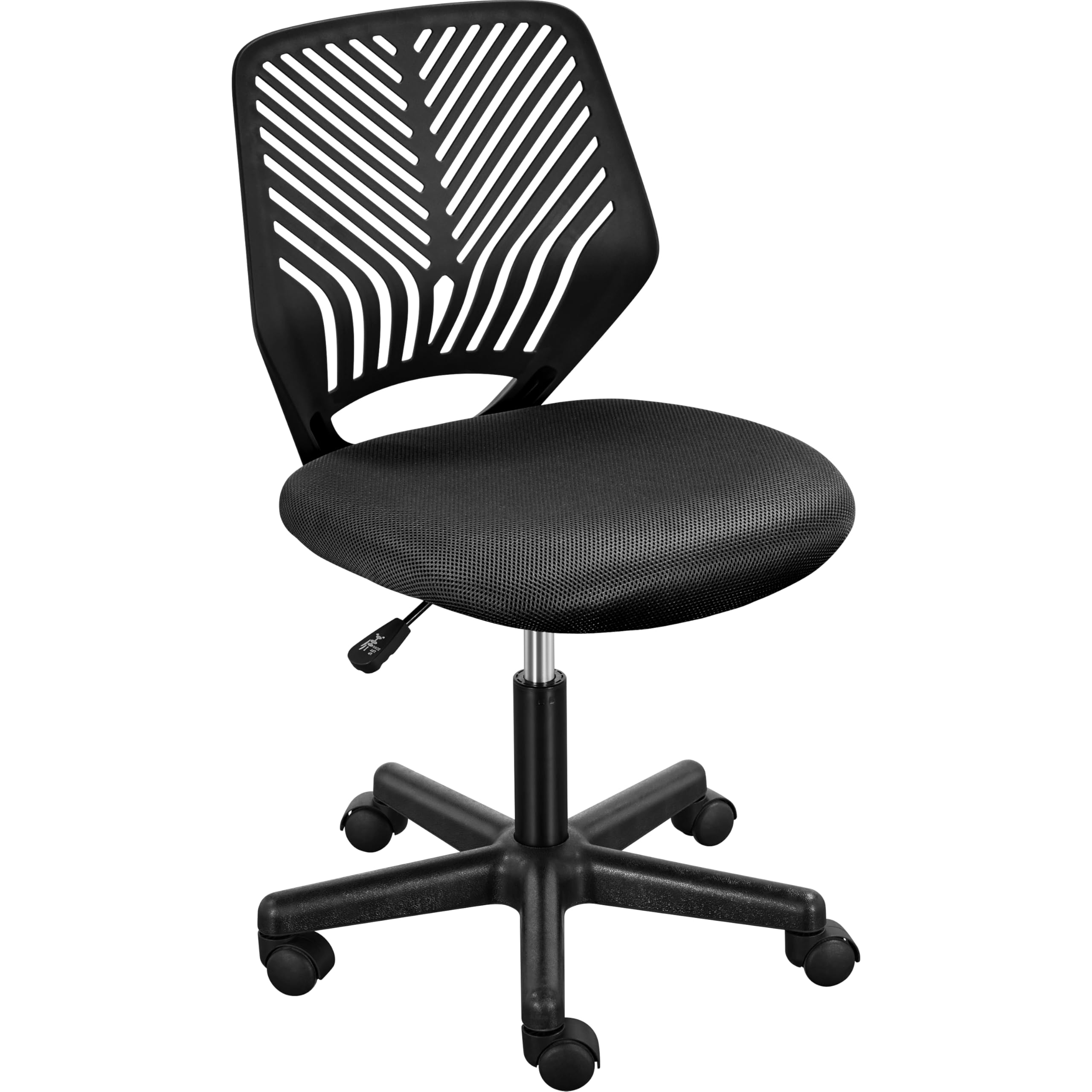 Cute Low-Back Armless Study w/Lumbar Support Adjustable Swivel Chair
