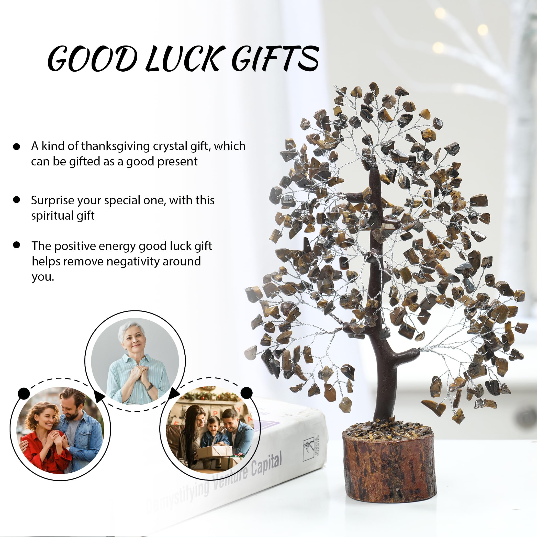 Rose Quartz Crystals Good Luck Money Tree