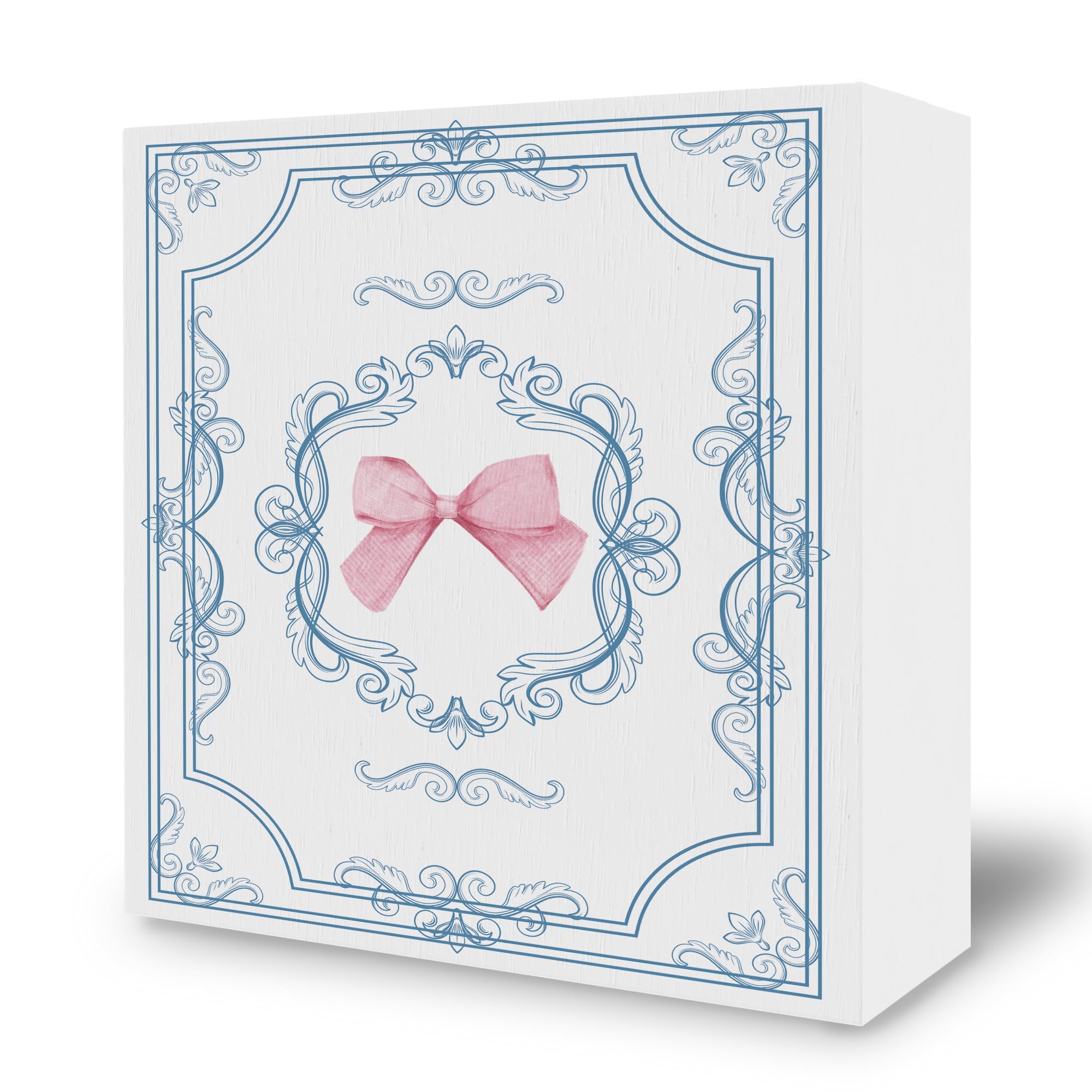 Preppy Pink Bows Desk Decor Decorations, 5x5 Inches