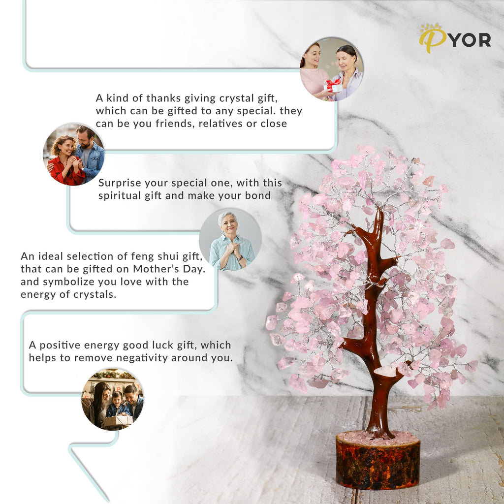 Rose Quartz Crystals Good Luck Money Tree