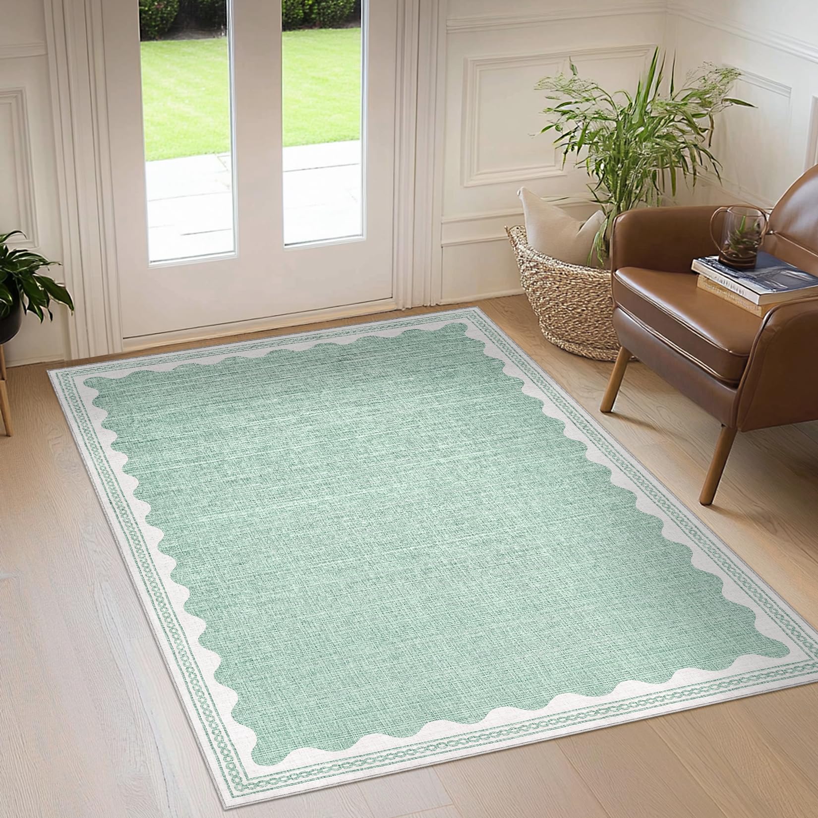 Scalloped Rug Soft Carpet