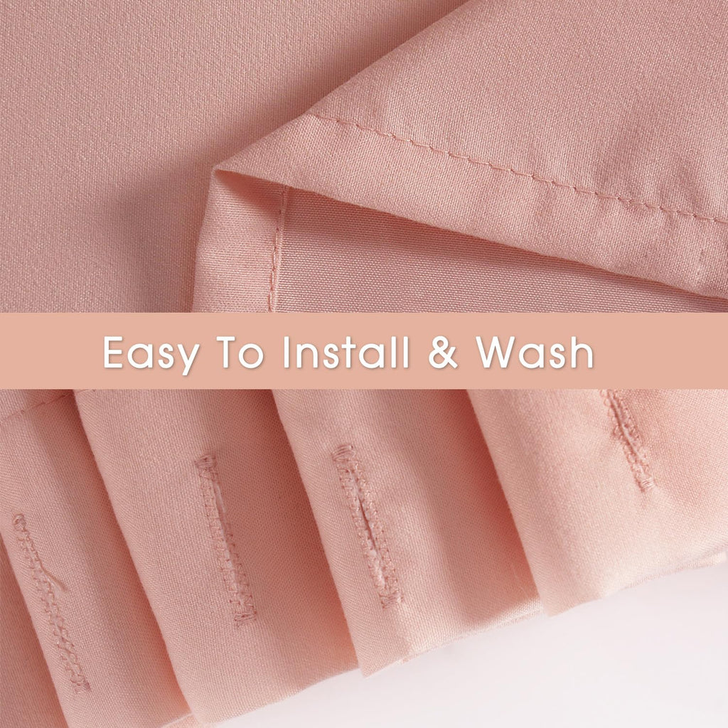 Ruched Ruffled Shower Curtain 72" W x 72" H, Microfiber Rustic Decorative Bath Curtain Boho Décor